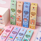 6Pcs/box Kawaii HB Pencil with Eraser Wooden Pencil for Children Drawing Writing Student School Office Supplies Stationery Lootquake LLC