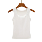 Camisole Tank Soft Cotton Top Women Summer Outfits Tight And Sexy Tank Top Knitted Bottom Shirt And Sleeveless Top For Outerwear