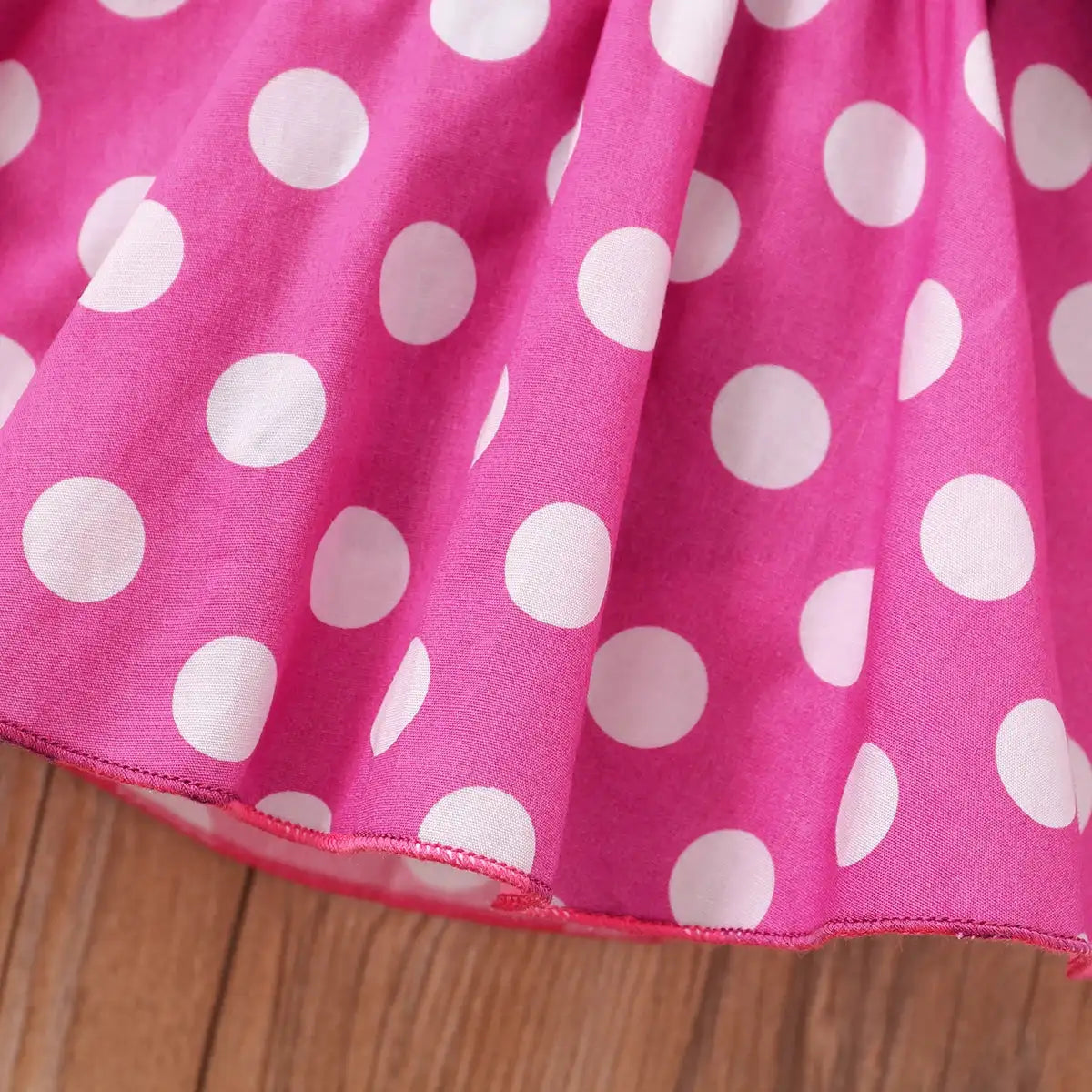 Toddler 1-5 Year Old Girl Round Neck Flying Sleeve Top+Dot Bow Strap Skirt Piece Suitable for Travel and Travel Girl Summer Set