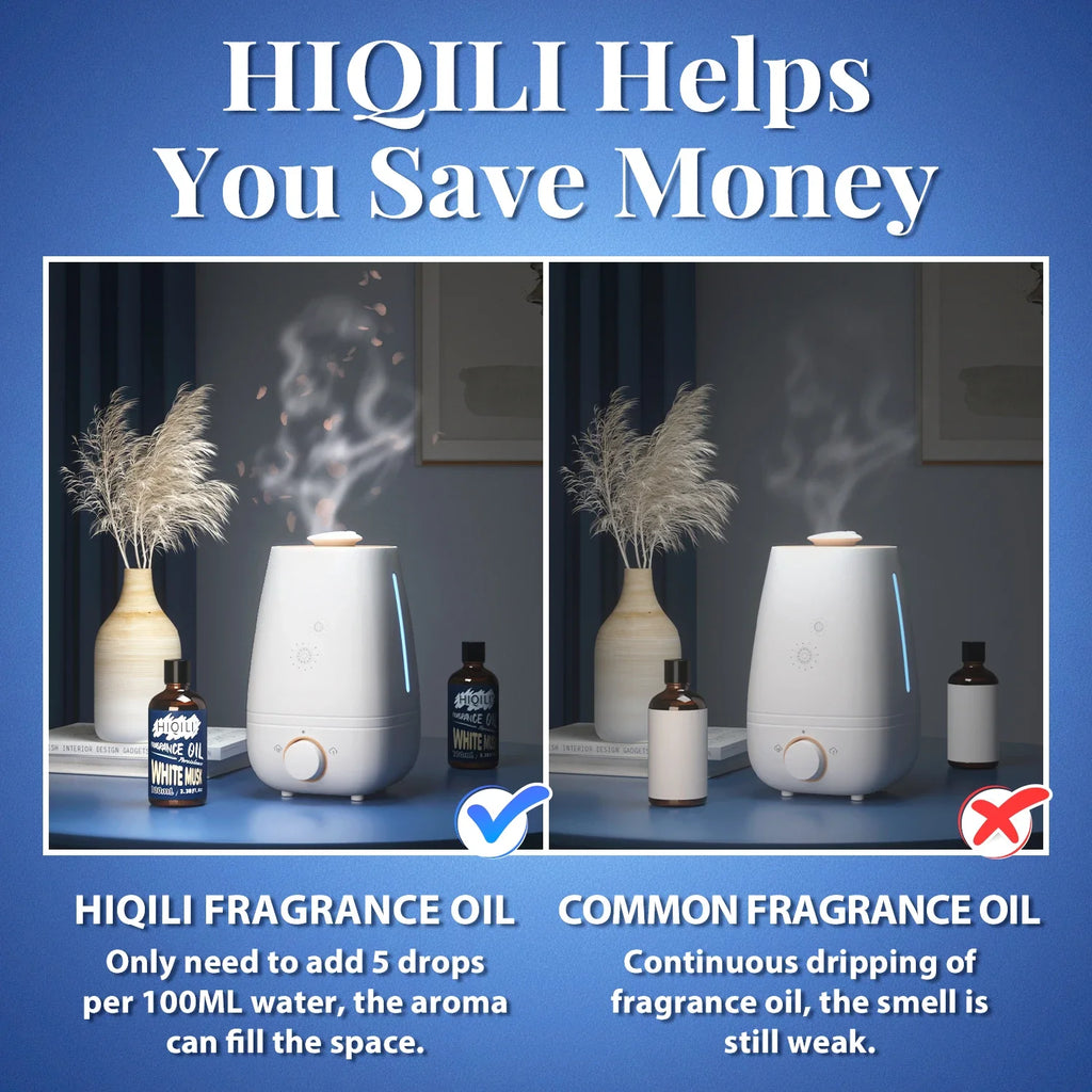 HIQILI 100ML White Musk Fragrance Oil for Diffuser, Humidifier, Candle Soap Making, Massage, Gifts, DIY Product Lootquake LLC
