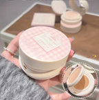 Matte Face Pressed Powder Oil Control Natural Full Coverage Moisturizing Whitening Foundation Cream Base Makeup 2 In 1 Cosmetic Lootquake LLC