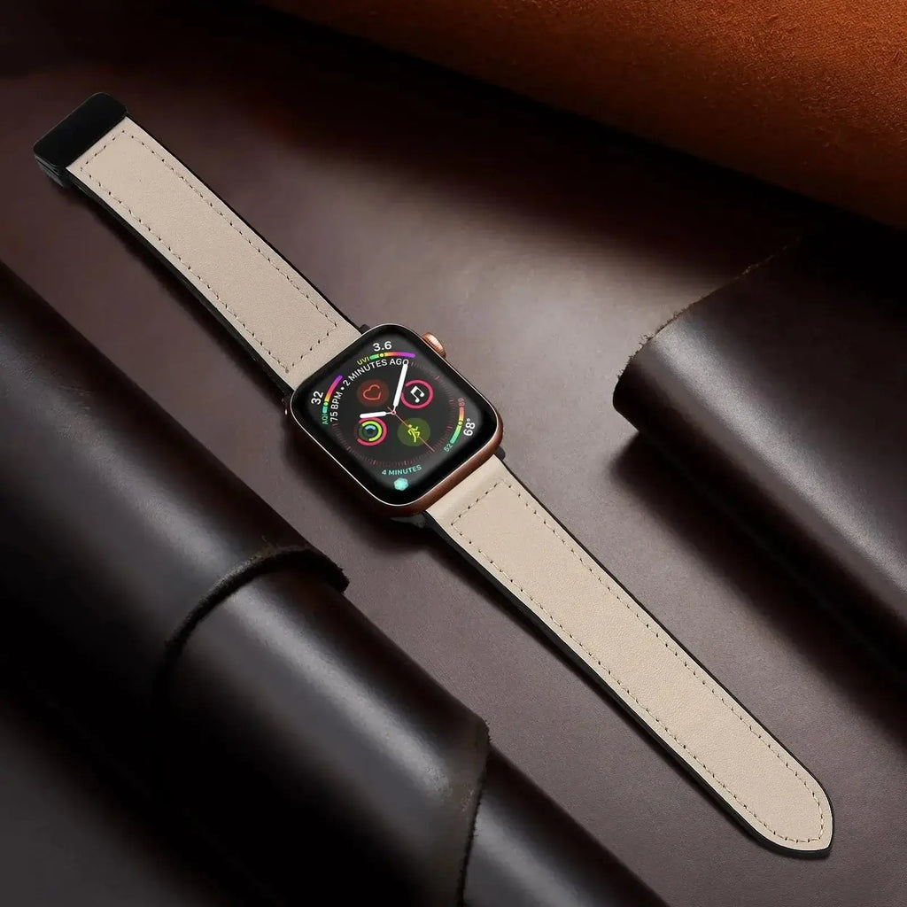 Apple Watch Genuine Leather Band - Stylish Magnetic Strap - SJB-DIAMOND ELITES