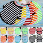 Stripe Spring Dog T-shirt Soft Small Medium Dog Puppy Clothing Shirt Vest Printed Pet Dog Puppy Vest T-shirt Dog Cloth Pi-Mart