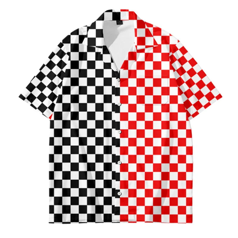 Mens Designer Clothes Black and White Dot Print Shirts Oversized Summer Travel Hawaii Beach Hawaiian Harajuku Camisa Masculino Lootquake LLC
