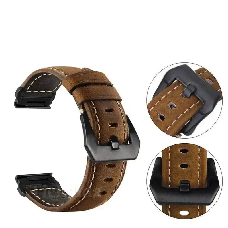 Garmin Leather Band - Soft, Comfortable, QuickFit Design - SJB-DIAMOND ELITES