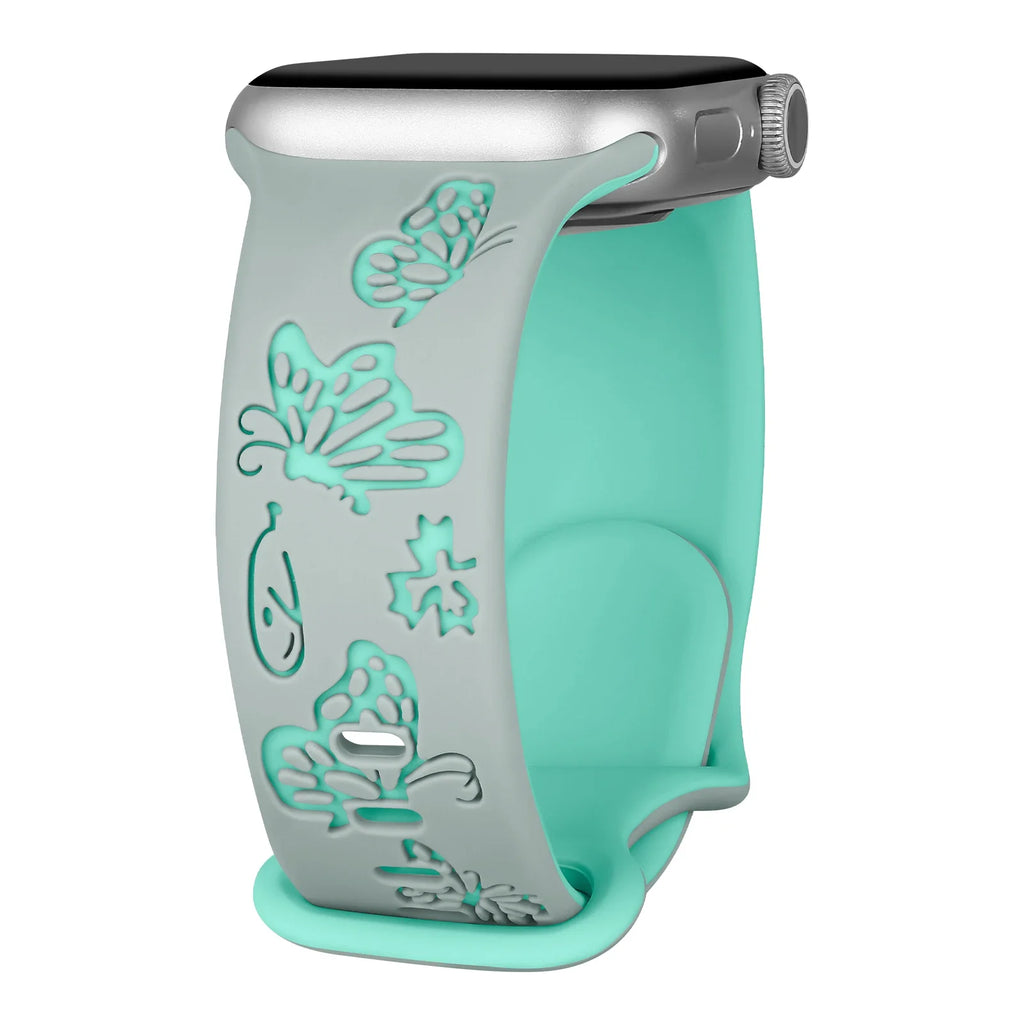 Apple Watch Engraved Silicone Strap - Comfortable Waterproof Band