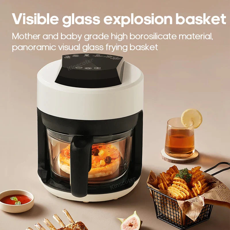 2.5L Air Fryer, Electric Hot fryer Oven Oilless Cooker with Touch Control & Nonstick Basket & Visible Window, Family Size Pi-Mart