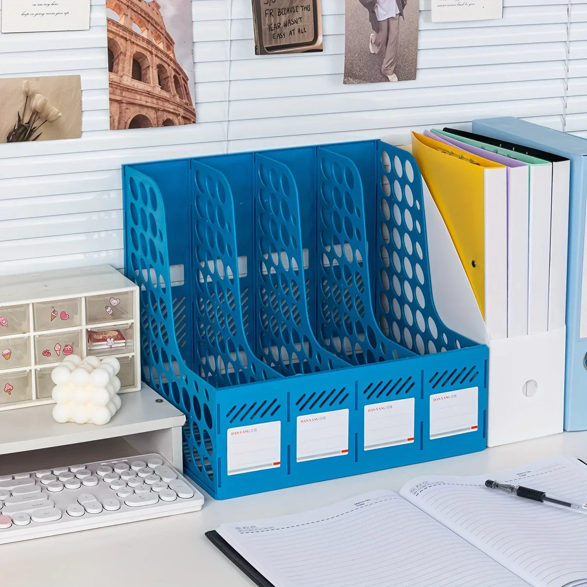 Detachable A4 Document Organizer - Desktop Bookshelf & File Holder, Durable PP Material, Office Supplies Storage Rack Lootquake LLC