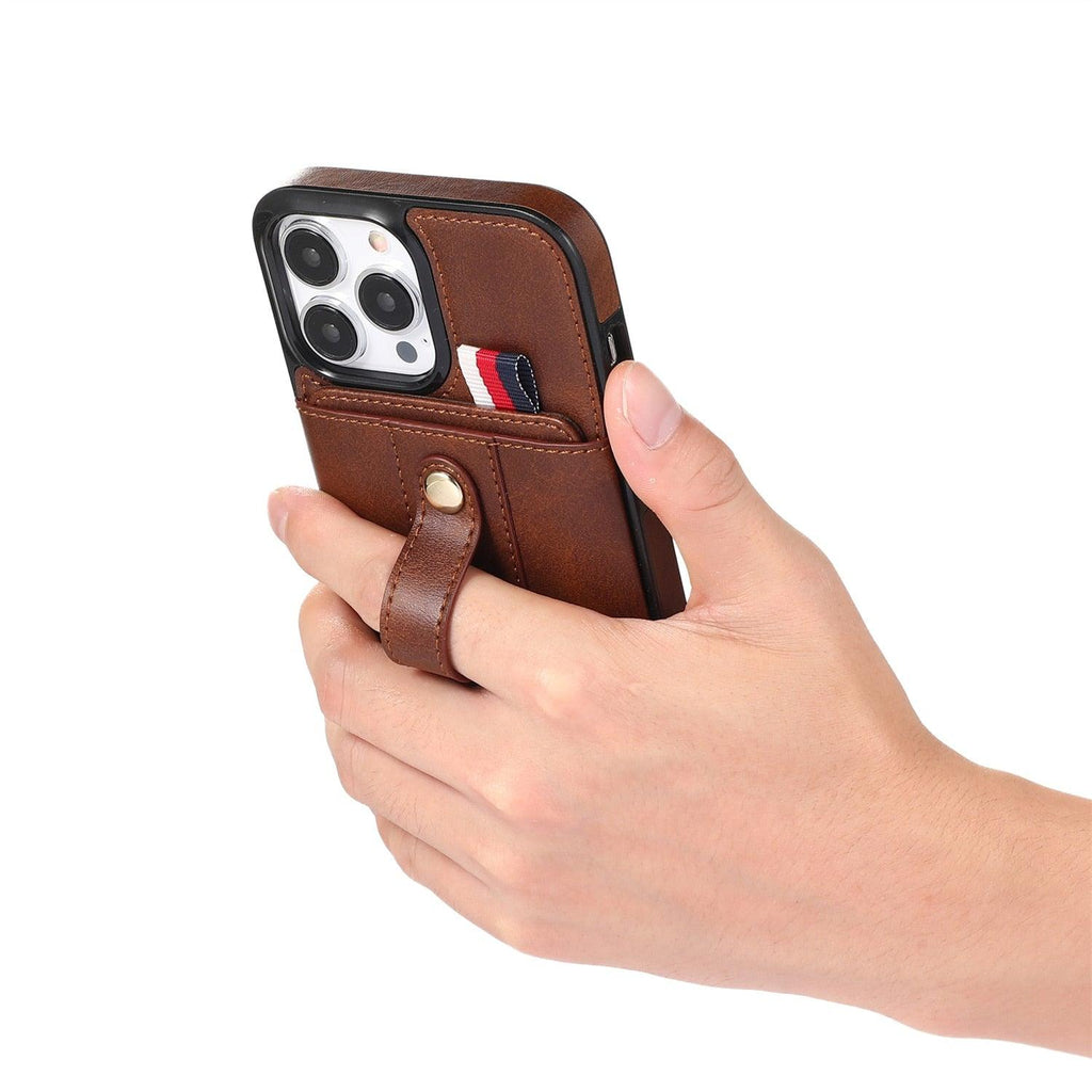 Luxury Leather Phone Case For iPhone 14 13 12 Mini 11 Pro X XS Max XR Business Elegant Men Wallet Card Slot Cover Wallet Case With Card Holder PU Leather iPhone Case Stevvex