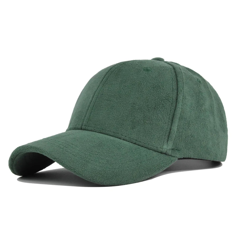 Solid Suede Retro Baseball Caps For Men Women Spring Autumn Street Snapback Hip Hop Hat Adjustable Faux Fur Sunscreen Visor Cap Lootquake LLC