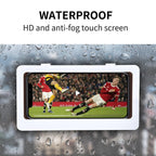 White Phone Holder Waterproof Phone Case Bathroom Shower Phone Holder Stand Box Wall Mounted Shower Case Bracket Full Body Waterproof Shockproof Phone Case Clear Protective Cover Case Stevvex