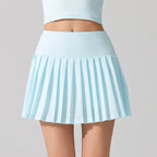 VITALINOVO Flowy Pleat Skort: High-Waist, Pocketed, Comfy THRIXINE