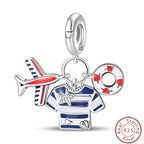 S925 Sterling Silver Princess Golf Hamster Camera Travel Three Piece Set Charms Beads 3mm DIY Fine Jewelry Making Lootquake LLC