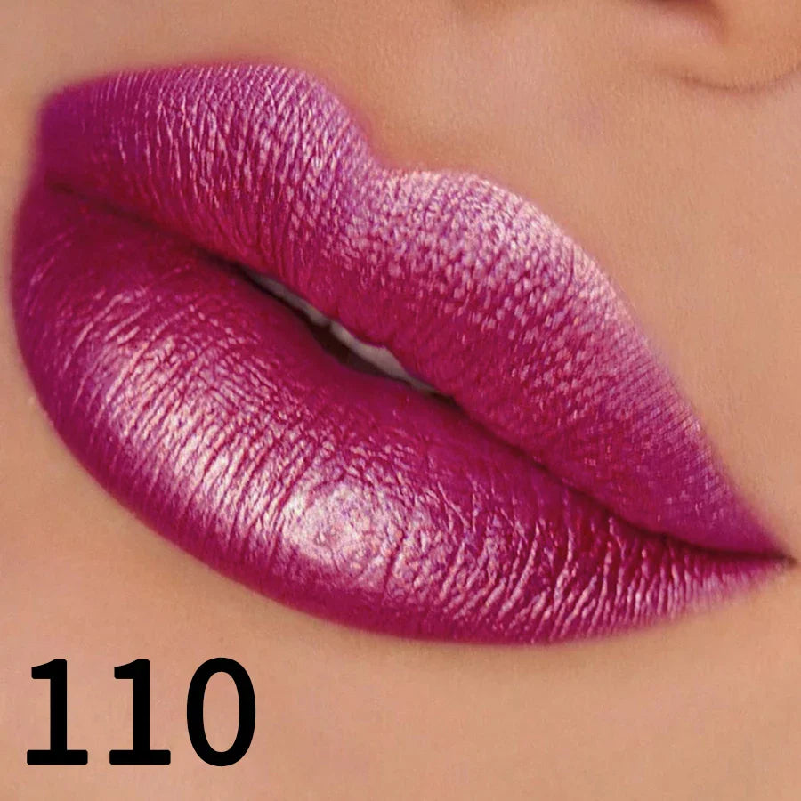19 colors glitter lipstick hydrating red pink sparkling shine lip color highly pigmented lip tints metallic finish lip makeup Lootquake LLC