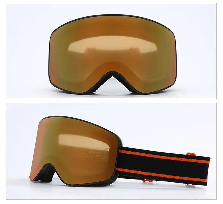 Ski Snowboard Goggles Women Men Skiing Eyewear Mask UV 400 Snow Double Anti-Fog Cylindrical - SJB-DIAMOND ELITES