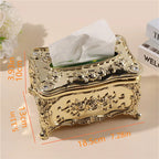 Luxury Continental Acrylic Tissue Box Kitchen Tissue Storage Box Handkerchief Toilet Tissue Holder Home Storage Supplies Lootquake LLC