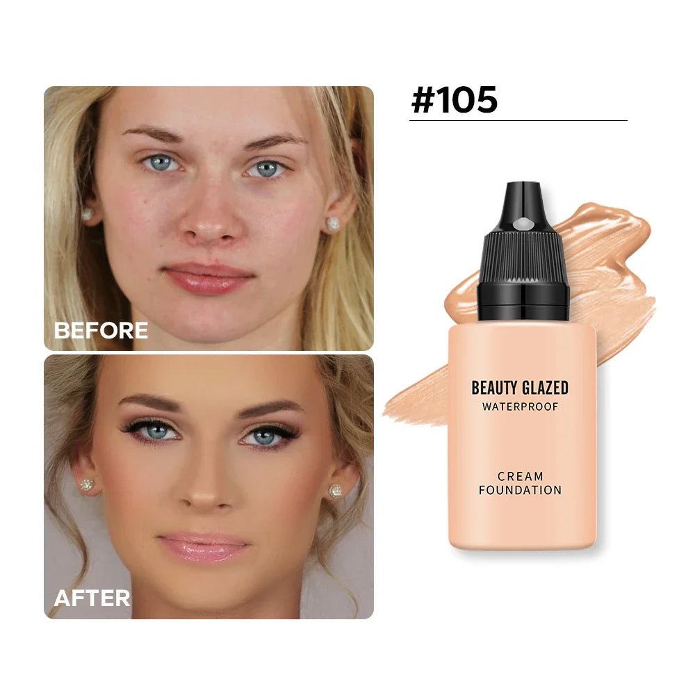 Flawless All Day: 9 Color Waterproof Concealer Foundation For Women Makeup Full Coverage Long Lasting Moisturizing Lootquake LLC