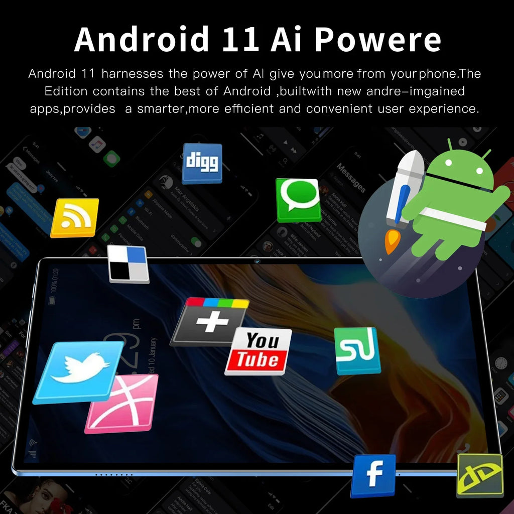 New 10.1 Inch Study Education Tablets Octa Core Dual SIM 4GB RAM 64GB ROM 3G Phone Call Bluetooth WiFi Google Tablet Pc 5000mAh Lootquake LLC