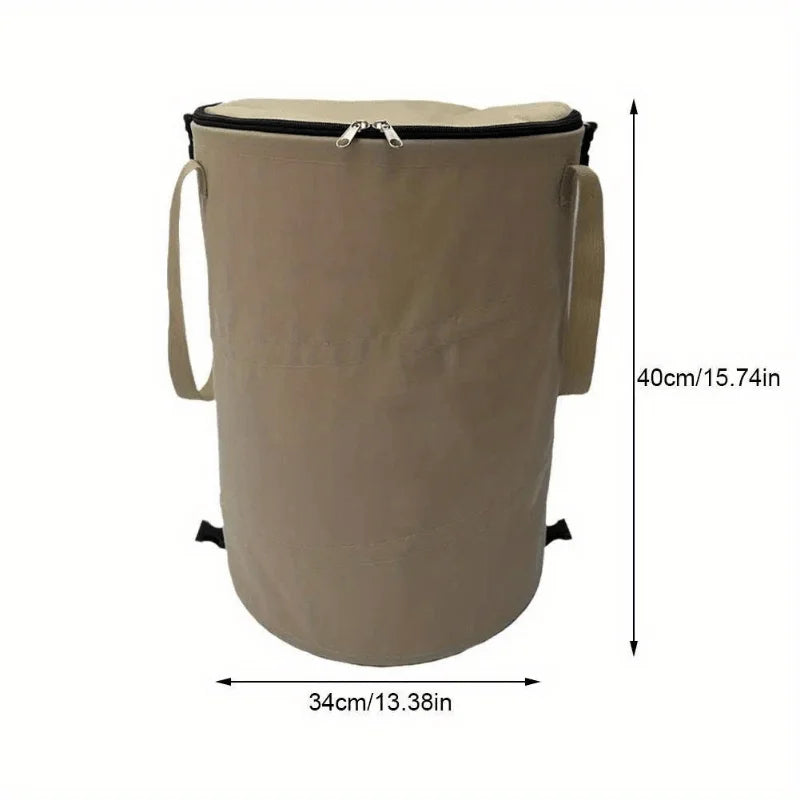 Outdoor Portable Foldable Trash Can with Lid Camping Picnic Garbage Bin Waste Storage Basket Yard Garden Garbage Bag Leaf Bag