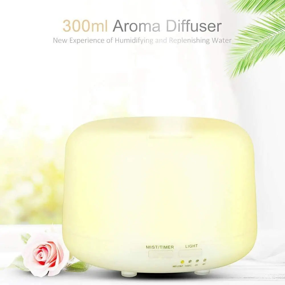 Aroma Diffuser, 300ml Aromatherapy Oil Diffuser with 7-Color Light, Timer-Adjustable Fog Mode Setting 300ML humidifier Lootquake LLC