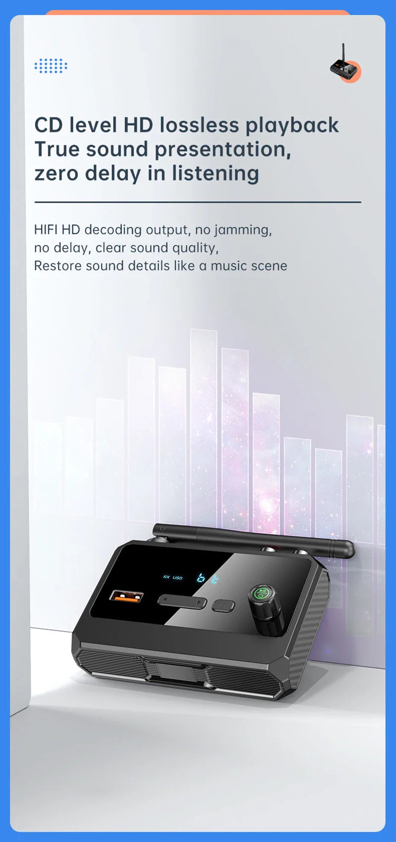 Bluetooth 5.3 Audio Receiver Support USB U-Disk Play Wireless Adapter R/L 2 RCA/3.5MM AUX/Optical Fiber Jack For Car Kit Speaker Lootquake LLC