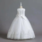 New Christmas Party Princess long dress children's dress children's gauze lace birthday party dinner ball big butterfly dress