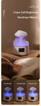 300ml 5W USB Air Diffuser Bluetooth Rain Cloud Humidifier Design Mushroom Lamp Colorful NightLight Ultrasonic Aroma Diffuser