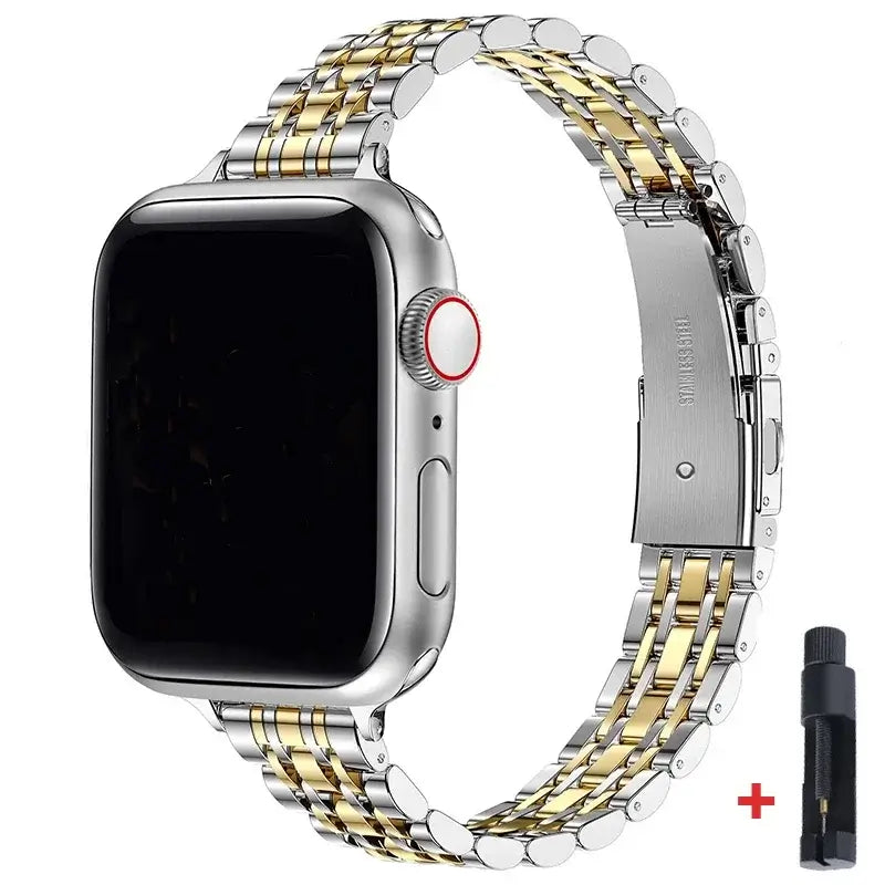 Apple Watch Stainless Steel Band - Sleek Durable Style - SJB-DIAMOND ELITES