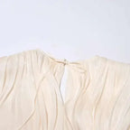 Women's A-Line Mini Dress with Long Sleeves & Empire Waist