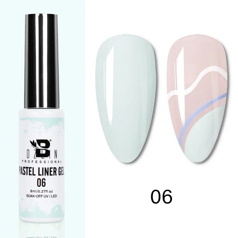 5ML Gold Silver Metallic Liner Paint Gel Polish Chrome Mirror Metal Effect Super Bright French UV LED Semi Permanent Nail Gel Lootquake LLC