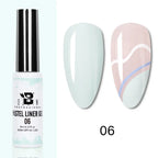 5ML Gold Silver Metallic Liner Paint Gel Polish Chrome Mirror Metal Effect Super Bright French UV LED Semi Permanent Nail Gel Lootquake LLC