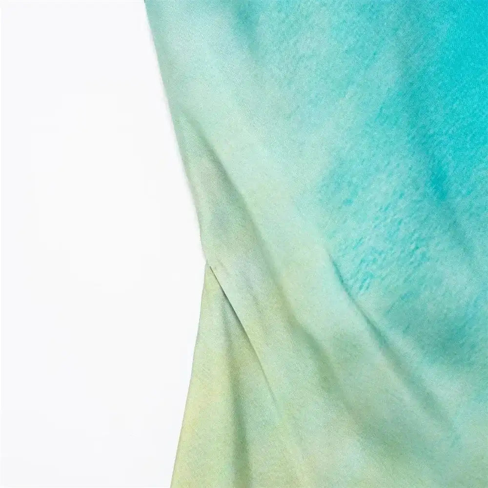 Gradient Long Dress Women Elegant One Shoulder Sleeveless Party Dress Female 2024 Summer Backless Tie-dye Lady Mermaid Robe