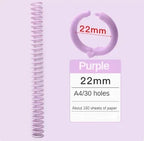 5pcs Loose-leaf Binding Ring Spring Spiral Rings Plastic Binder Strip 30 Holes For A4 Paper Notebook Stationery Office Supplies Lootquake LLC