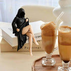Mysterious Statue Black Robe Queen Bookshelf Statue, suitable as a gift for friends and family. Office desk decoration sculpture Lootquake LLC