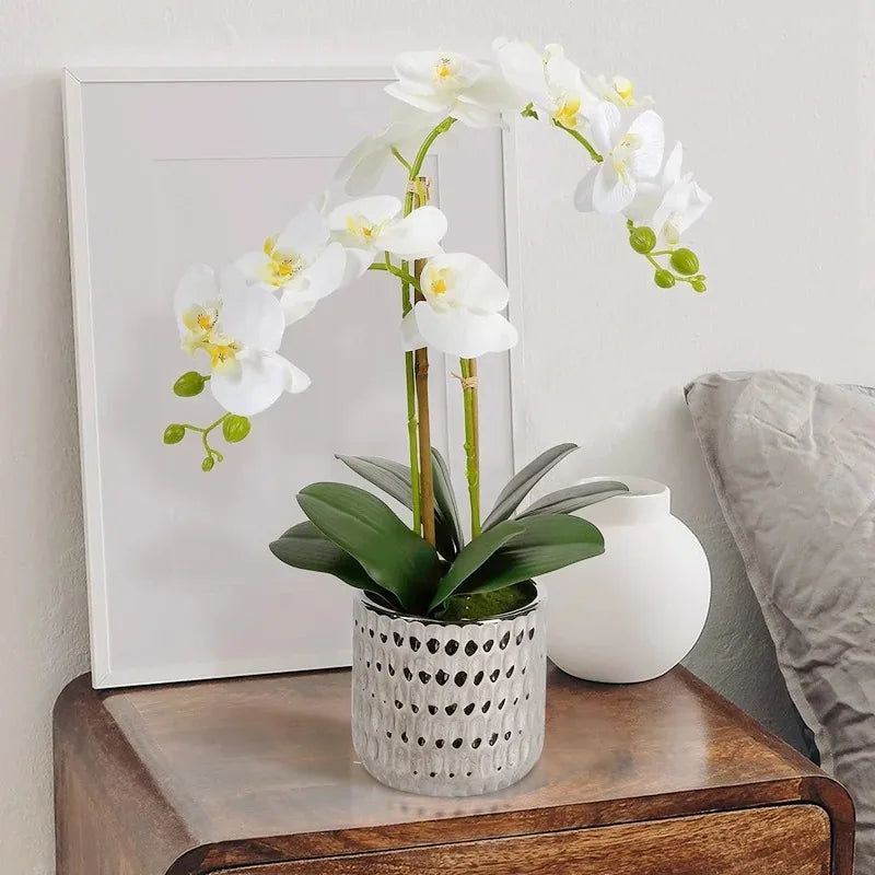 1Pcs Artificial Flowers Bouquet Butterfly Orchid Fake Flowers Phalaenopsis for Home Decor Garden Wedding Decoration Accessories Lootquake LLC