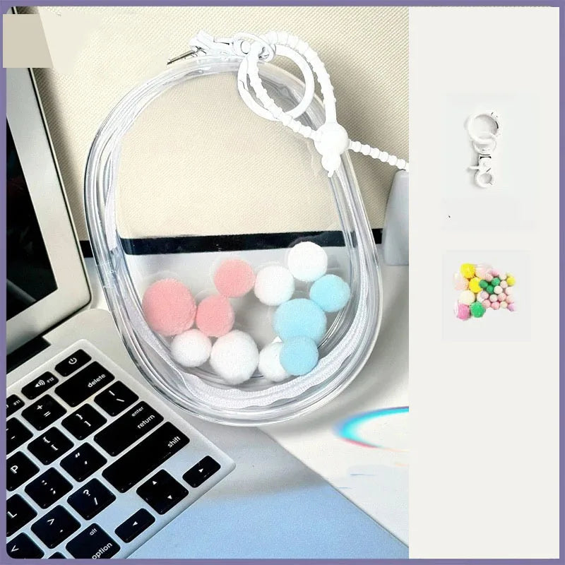 Labubu Protect Case 15cm Labubu Sitting Party Cotton Doll Shoulder Pain Bag PVC Storage Bag Labubu Walk Bag Dustproof Lootquake LLC