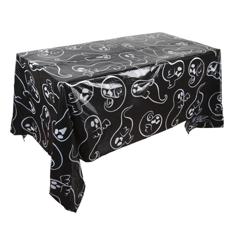 Halloween Decoration Tablecloth Pumpkin Spider Web Plastic Folding Setsholidayparty Hometableclothsuppliesbackdroparrangement Lootquake LLC