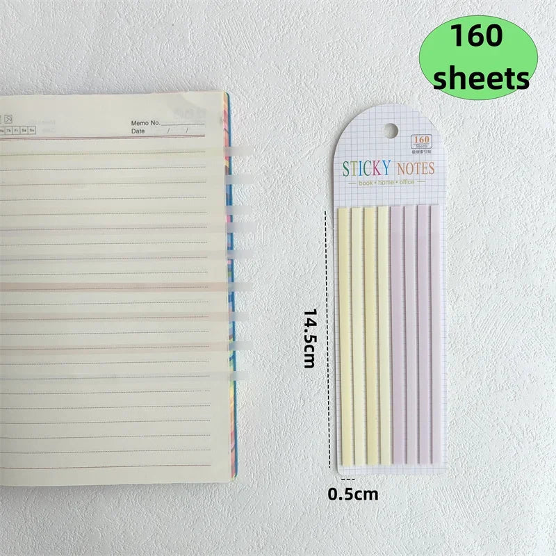 160 Sheets Color Stickers Transparent Fluorescent Index Tabs Flags Stationery Children Gifts  School Office Supplies Lootquake LLC