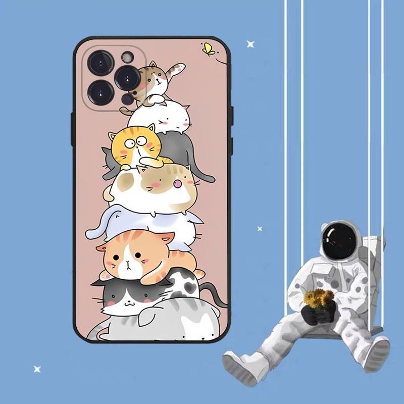 Cat Cute Art Phone Case For Iphone 8 7 6 6s Plus X Se 2020 Xr Xs 14 11 12 13 Mini Pro Max Mobile Case  Transparent Soft Protective Clear Case Compatible For Iphone Stevvex