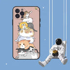 Cat Cute Art Phone Case For Iphone 8 7 6 6s Plus X Se 2020 Xr Xs 14 11 12 13 Mini Pro Max Mobile Case  Transparent Soft Protective Clear Case Compatible For Iphone Stevvex