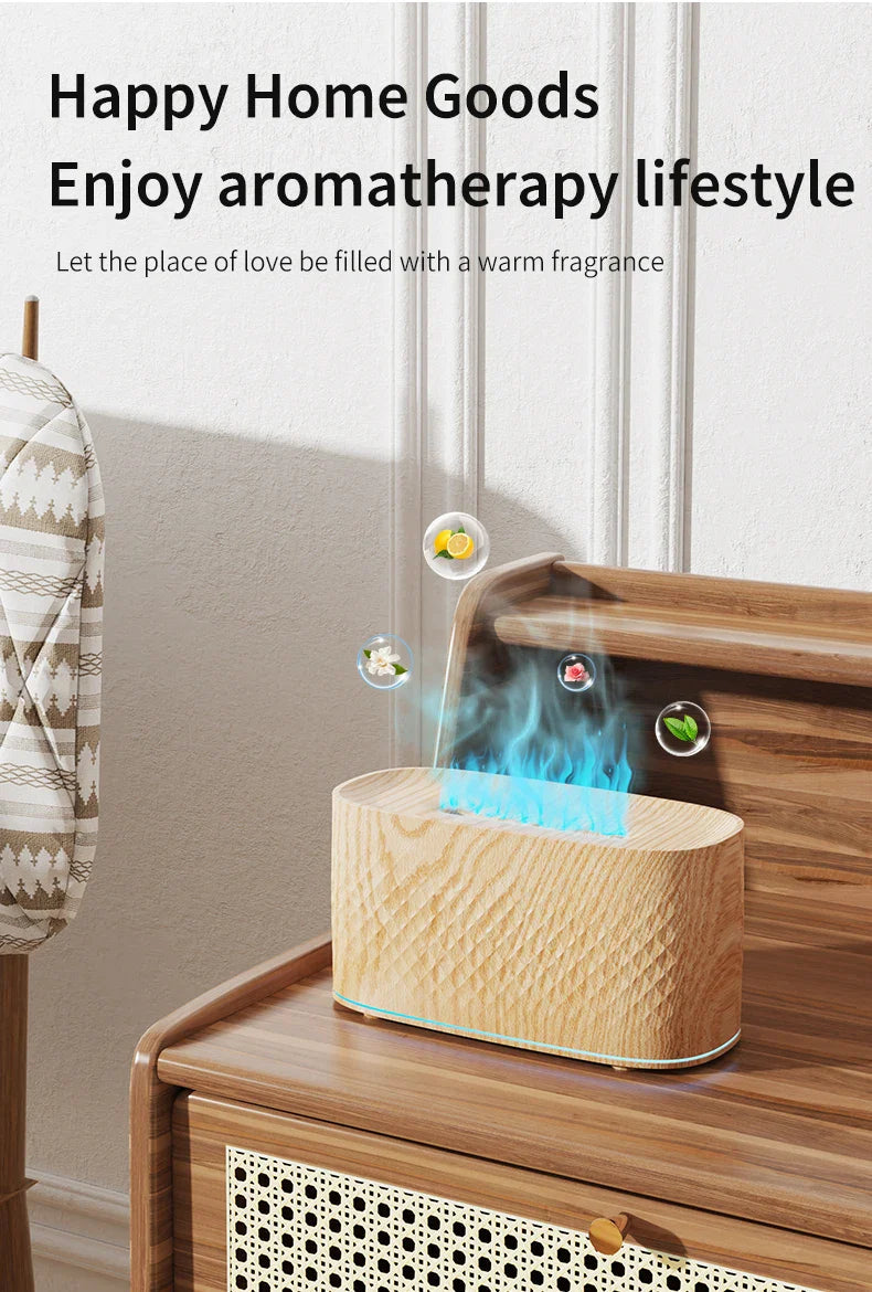 Colorful Simulation Flame Aroma Diffuser Home Hotel Desktop USB Air Humidifier Lootquake LLC