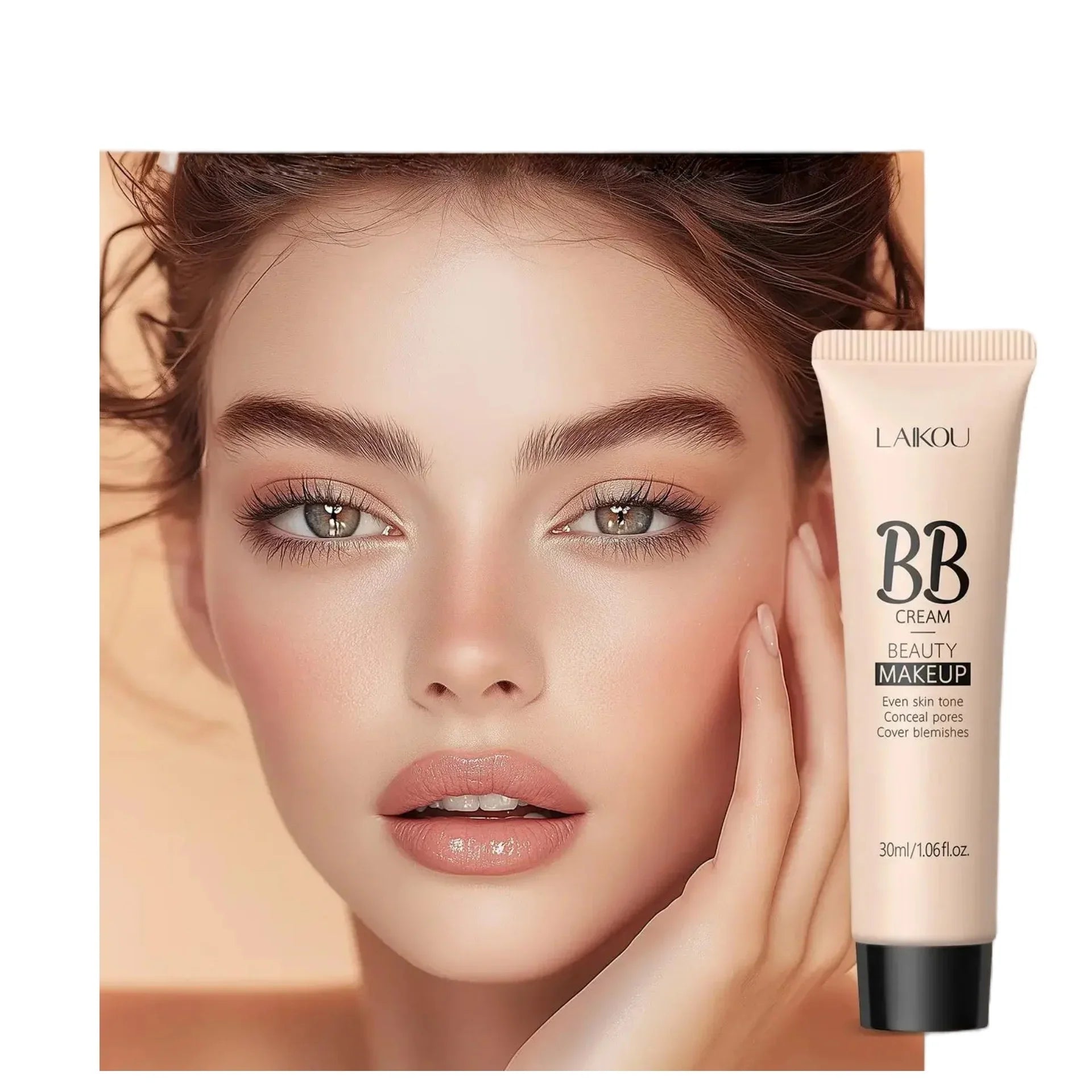Natural Finish Foundation Cream 30ml Lightweight BB Cover Dark Circles Pores Oil Free Long Lasting Makeup Base Lootquake LLC