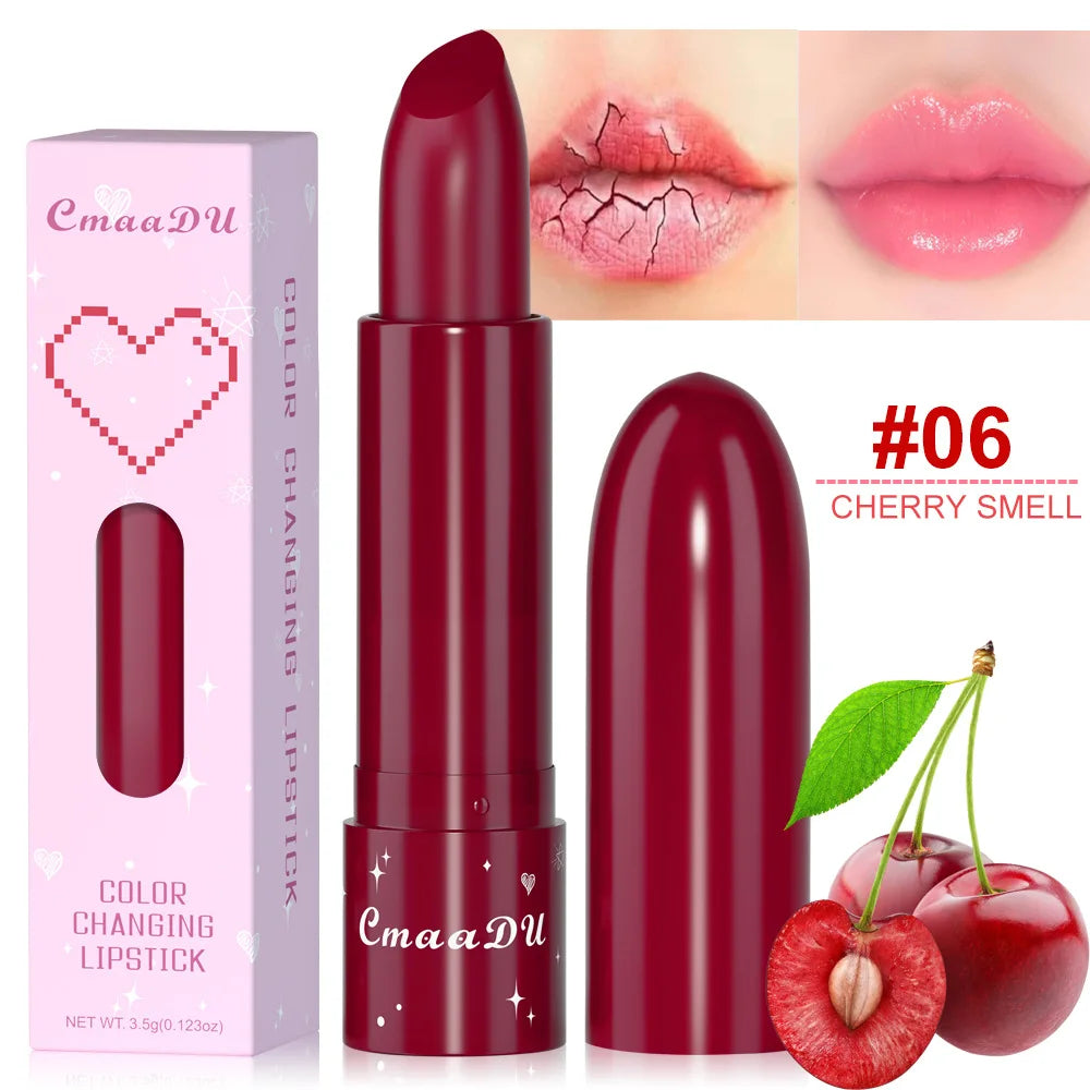 Fruit Color Changing lipstick Fruit Taste Moisturizing Lip Skin Without Drying out Temperature Changing lipstick Lootquake LLC