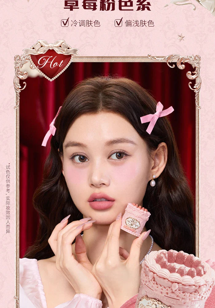 Flower Knows Strawberry Cupid Cake Lip Cream Lip Mud Matte Moisturizing Lipstick Silky Smooth Lip Makeup Professional Cosmetics