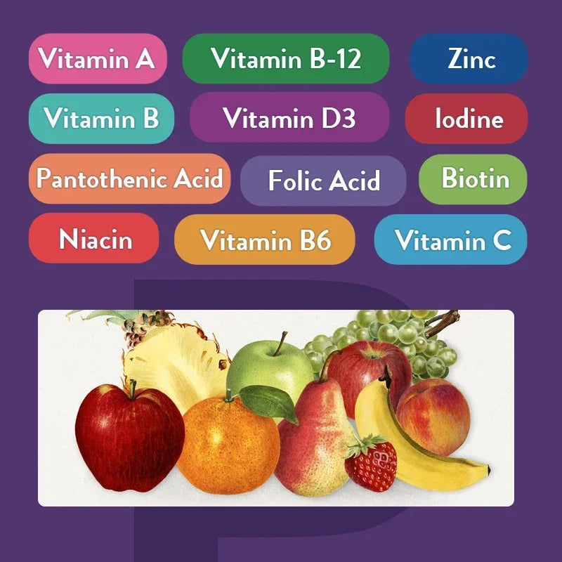 Multivitamin Gummies - Dietary Supplement for Improves Skin, Hair, Nails and Overall Health, Immunity, Enhances Energy Levels Lootquake LLC