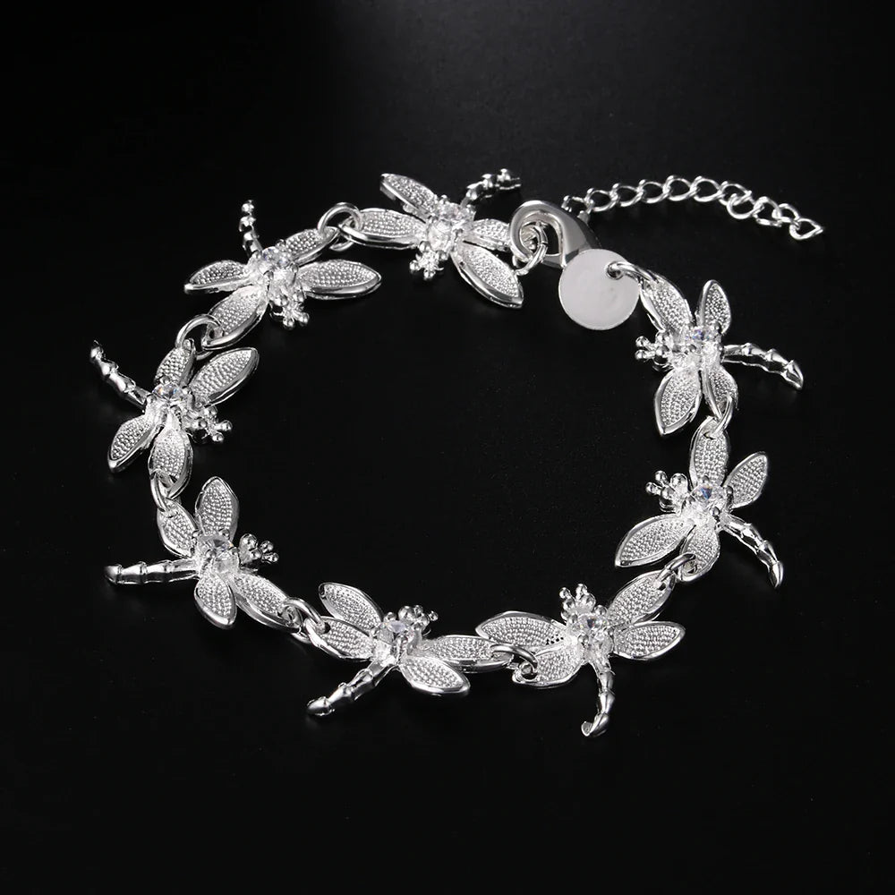 Fashion charm 925 Sterling Silver Bracelet for man woman Twisted rope chain fine jewelry Wedding party Christmas gift Lootquake LLC