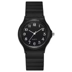 YIKAZE Exam Watch Silicone Strap Simple Women Watch Student Ladies Quartz Wristwatch Waterproof Round Small Dial for Women