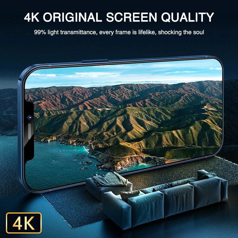 120D New upgrade Tempered Glass For iPhone 14 13 12 7 8 Plus Mini XR X XS Screen Protector For Iphone 14 13 12 11 Pro Max Glass  Anti-Scratch HD Tempered Glass Screen Protector Stevvex
