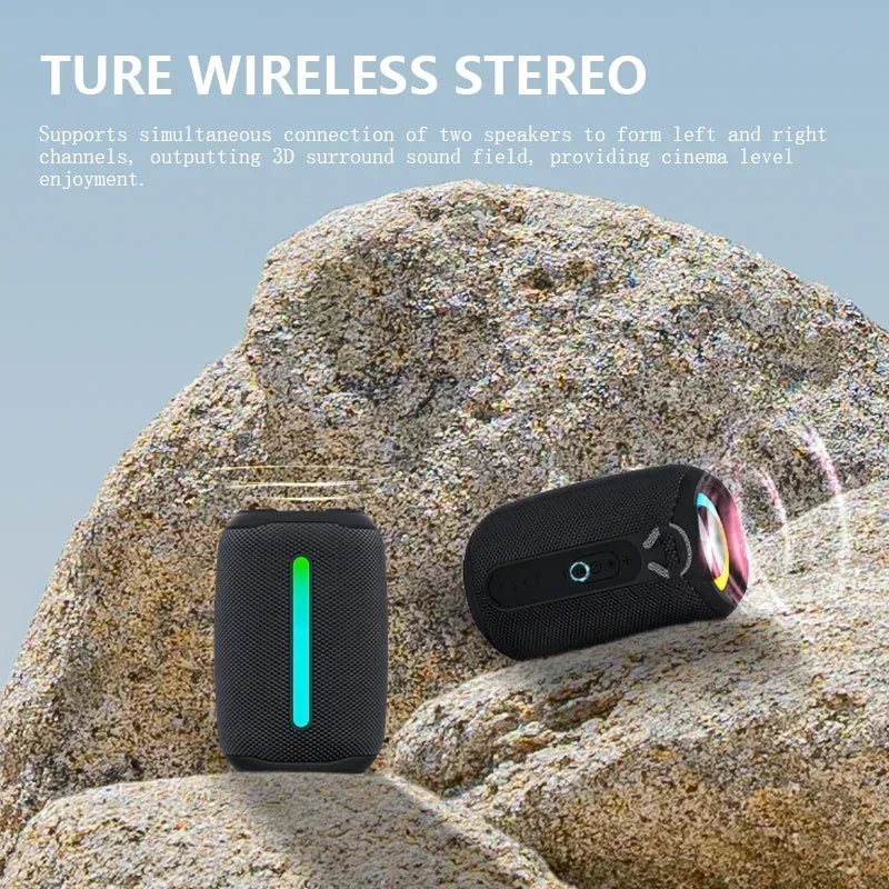 Super Powerful Wireless 5.3 Bluetooth Speaker RGB Light Caixa De Som Enhanced Bass IPX6 Waterproof Subwoofer 3D Stereo Sound Box Lootquake LLC
