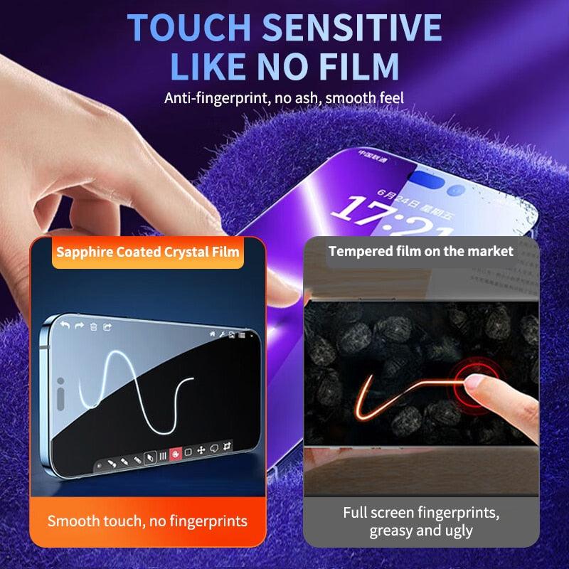 40D High Quality Full Cover Screen Protector For iPhone 14 13 12 11 PRO MAX Tempered Glass For Iphone XS XR X14 13 12 Mini Plus  Tempered Glass Screen Protector Compatible For iPhone Stevvex